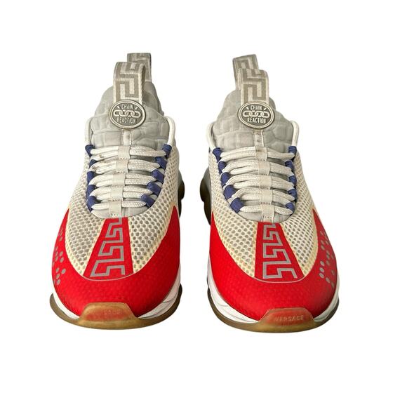 Versace Men Chain Reaction Multicolored Sneakers Authentic Size 40/US 7 - Picture 2 of 9